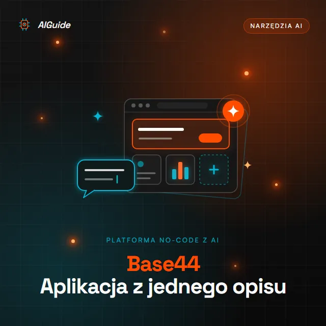 Base44 - platforma no-code, w której AI buduje aplikację z opisu wpisanego w czacie